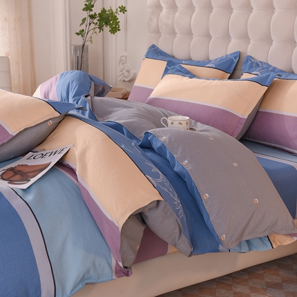 91家纺网 家纺一手货源 找家纺 （总）棉立方家纺 2023新款全棉喷气印花四件套及单品-床笠款四件套