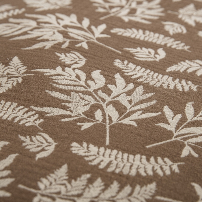 91家纺网 家纺一手货源 找家纺 鲁爱 2025新款全棉色织双层纱布流苏款四件套 扶苏-浅咖