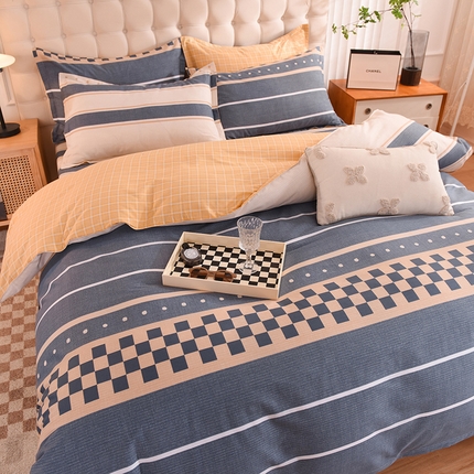 91家纺网 家纺一手货源 找家纺 （总）棉立方家纺 2023新款全棉喷气印花四件套及单品-床单款四件套