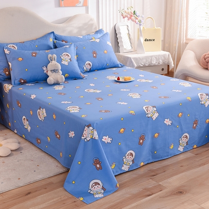 91家纺网 家纺一手货源 找家纺 （总）棉立方家纺 2023新款全棉喷气印花四件套及单品-单床单