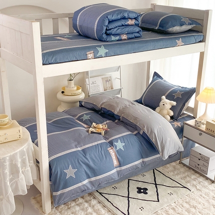 91家纺网 家纺一手货源 找家纺 （总）棉立方家纺 2024新款加厚学生床全棉三件套