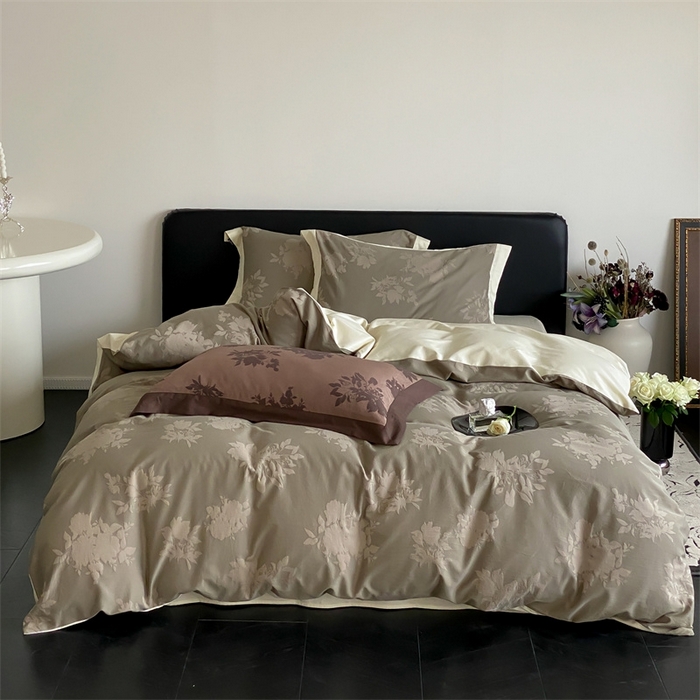 91家纺网 家纺一手货源 找家纺 赫帛 2024新款60支全棉色织提花水洗棉-伊芙 伊芙-绿色