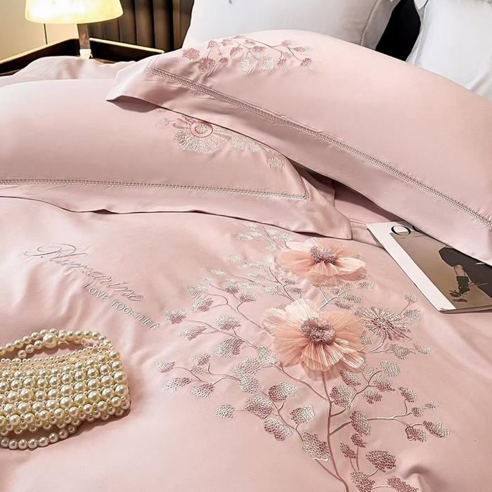 91家纺网 家纺一手货源 找家纺 玖玖爱家纺 2024新款艾阳绒四件套-西班牙庄园 西班牙庄园粉