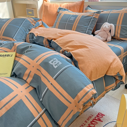 91家纺网 家纺一手货源 找家纺 （总）棉立方家纺 2023新款全棉喷气印花四件套 风格2-床笠款四件套