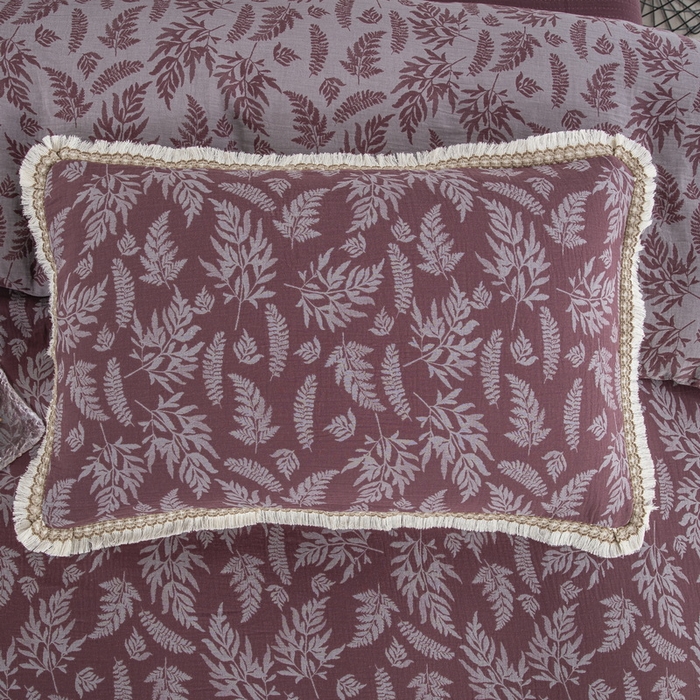 91家纺网 家纺一手货源 找家纺 （总）鲁爱 2025新款全棉色织双层纱布流苏款四件套