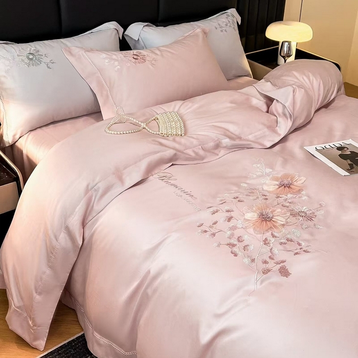 91家纺网 家纺一手货源 找家纺 玖玖爱家纺 2024新款艾阳绒四件套-西班牙庄园 西班牙庄园粉