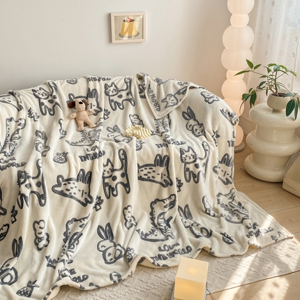 91家纺网 家纺一手货源 找家纺 （总）悦织湾家纺 2025新款加厚雪花绒印花多功能毛毯牛奶绒休闲盖毯子跨境专供外贸出口电商热销款