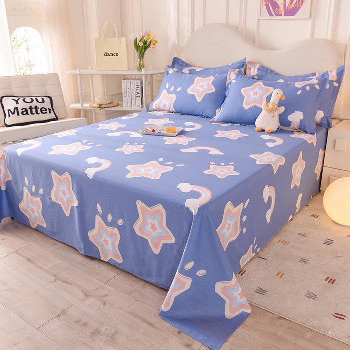 91家纺网 家纺一手货源 找家纺 （总）棉立方家纺 2023新款全棉喷气印花四件套及单品-单床单