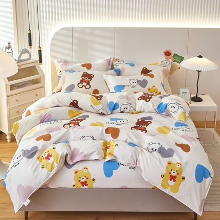 91家纺网 家纺一手货源 找家纺 （总）京天家纺 2024新款40支全棉12868床笠款四件套