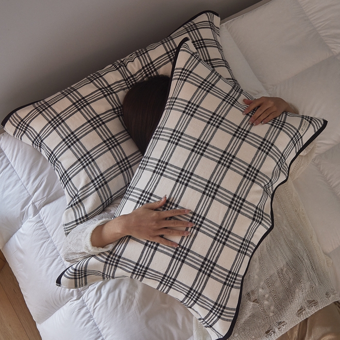 91家纺网 家纺一手货源 找家纺 爱港家纺 2024新款专版双面全棉情侣枕巾双人单人款织边枕巾 至简-白一对