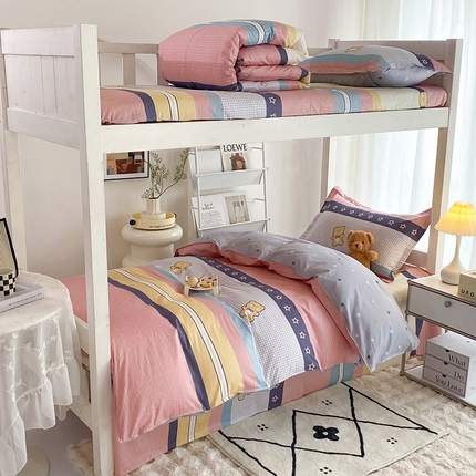 91家纺网 家纺一手货源 找家纺 （总）棉立方家纺 2024新款加厚学生床全棉三件套