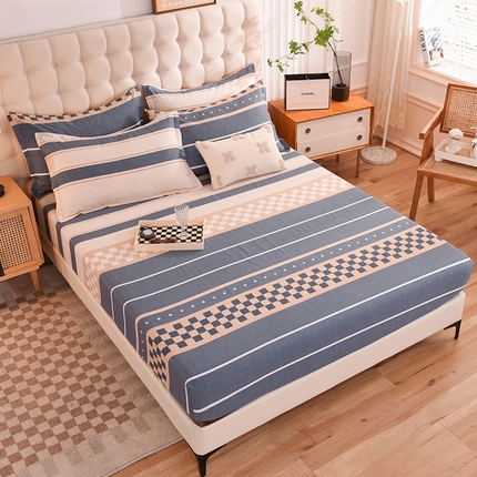 91家纺网 家纺一手货源 找家纺 （总）棉立方家纺 2023新款全棉喷气印花四件套及单品-单床笠