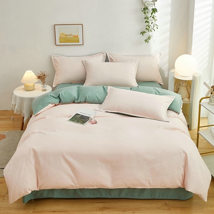 91家纺网 家纺一手货源 找家纺 （总）京天家纺 2024新款亲肤水洗棉床单款四件套