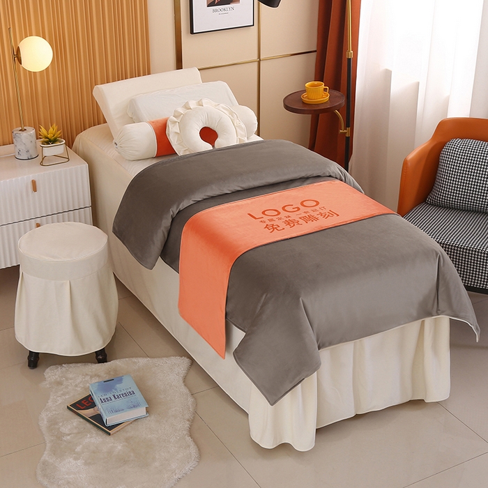 91家纺网 家纺一手货源 找家纺 琪宝阁 2024新款立丝绒美 容床罩套件-欧若拉 香槟