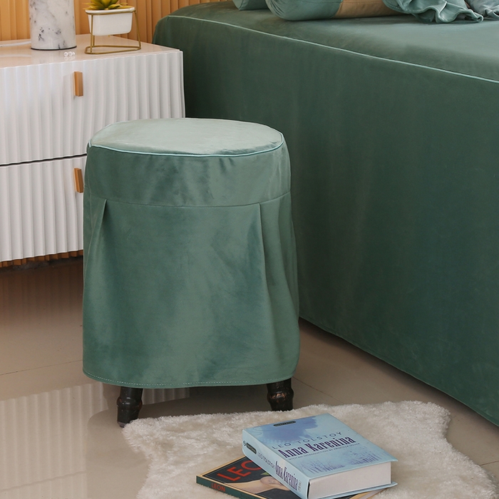 91家纺网 家纺一手货源 找家纺 琪宝阁 2024新款立丝绒美 容床罩套件-欧若拉 绿色