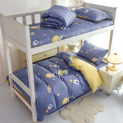 91家纺网 家纺一手货源 找家纺 （总）棉立方家纺 2024新款加厚学生床全棉三件套