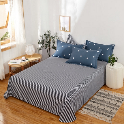 （总）京天家纺 2024新款12868全棉直角单品床单