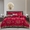 91家纺网 家纺一手货源 找家纺 鲁爱 2025新款三层纱床盖款四件套 龙凤呈祥-正红