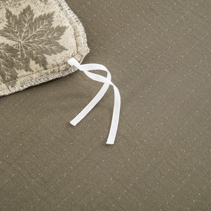 91家纺网 家纺一手货源 找家纺 鲁爱 2025新款全棉色织双层纱布流苏款四件套 秋韵-绿