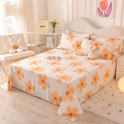 91家纺网 家纺一手货源 找家纺 （总）棉立方家纺 2023新款全棉喷气印花四件套及单品-单床单