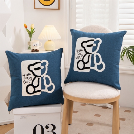 91家纺网 家纺一手货源 找家纺 （总）仁宇枕业 2024新款亚麻一鹿有你系列抱枕靠枕靠垫腰枕头枕腰靠枕头枕芯