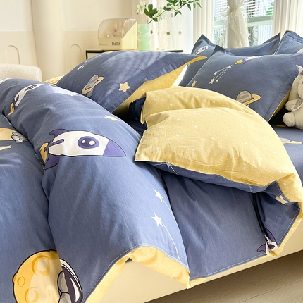 91家纺网 家纺一手货源 找家纺 （总）棉立方家纺 2024年6月新出款式全棉印花四件套单品系列-四件套