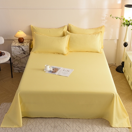 91家纺网 家纺一手货源 找家纺 （总）棉立方家纺 2023新款亲肤全棉纯色单品套件系列-单独床单