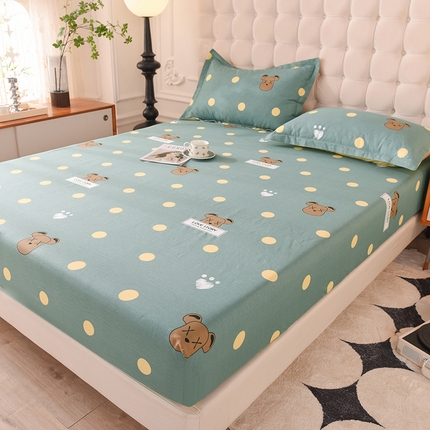 91家纺网 家纺一手货源 找家纺 （总）棉立方家纺 2024新款全棉喷气印花四件套单品系列-床笠