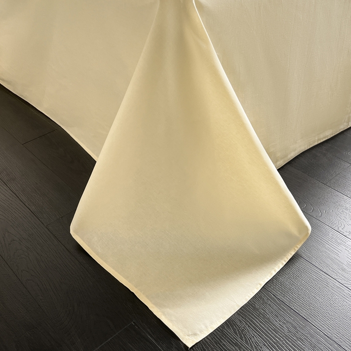 91家纺网 家纺一手货源 找家纺 雅居纺家纺 2024新款100%全棉简约提花四件套 如初-黄