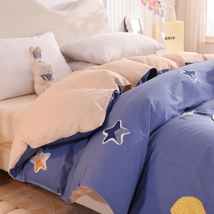 91家纺网 家纺一手货源 找家纺 （总）棉立方家纺 2024新款全棉喷气印花四件套单品系列-被套