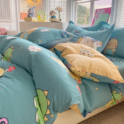 91家纺网 家纺一手货源 找家纺 （总）棉立方家纺 2023新款全棉时尚印花单品套件系列-四件套