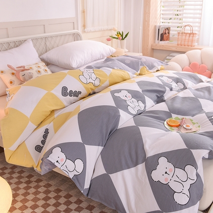 91家纺网 家纺一手货源 找家纺 （总）棉立方家纺 2024新款全棉喷气印花四件套单品系列-被套