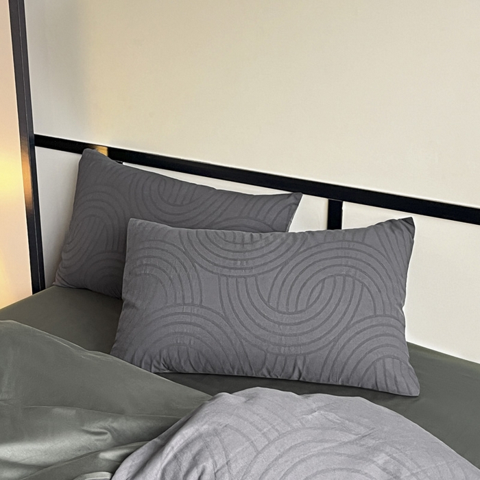 91家纺网 家纺一手货源 找家纺 雅居纺家纺 2024新款100%全棉三层纱提花四件套 圆舞曲