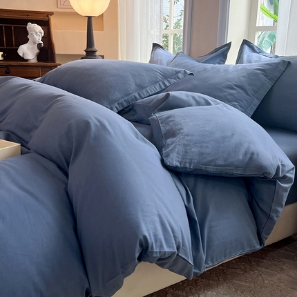 91家纺网 家纺一手货源 找家纺 （总）棉立方家纺 2023新款亲肤全棉纯色单品套件系列-四件套