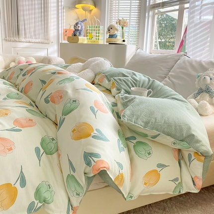 91家纺网 家纺一手货源 找家纺 （总）棉立方家纺 2023新款全棉时尚印花单品套件系列-单独被套