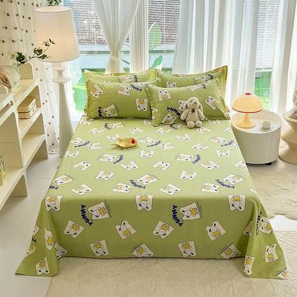 91家纺网 家纺一手货源 找家纺 （总）棉立方家纺 2024新款全棉喷气印花四件套单品系列-床单