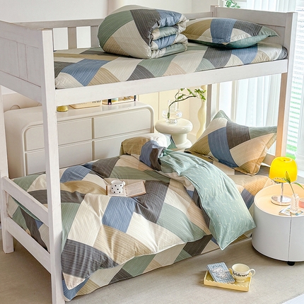 91家纺网 家纺一手货源 找家纺 （总）棉立方家纺 2024年6月新出款式全棉印花四件套单品系列-学生三件套