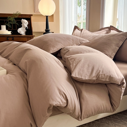 91家纺网 家纺一手货源 找家纺 （总）棉立方家纺 2023新款亲肤全棉纯色单品套件系列-四件套