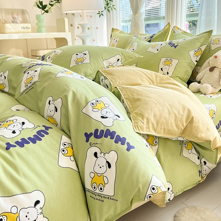 91家纺网 家纺一手货源 找家纺 （总）棉立方家纺 2024新款全棉喷气印花四件套单品系列-四件套