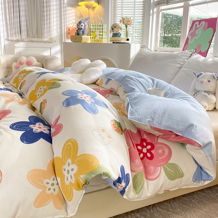 91家纺网 家纺一手货源 找家纺 （总）棉立方家纺 2023新款全棉时尚印花单品套件系列-单独被套