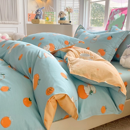 91家纺网 家纺一手货源 找家纺 （总）棉立方家纺 2023新款全棉时尚印花单品套件系列-四件套