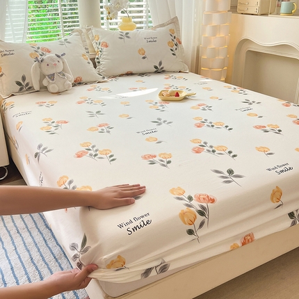 91家纺网 家纺一手货源 找家纺 （总）棉立方家纺 2024年6月新出款式全棉印花四件套单品系列-床笠