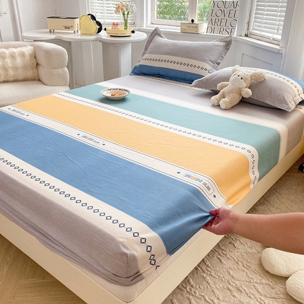 91家纺网 家纺一手货源 找家纺 （总）棉立方家纺 2024年6月新出款式全棉印花四件套单品系列-床笠