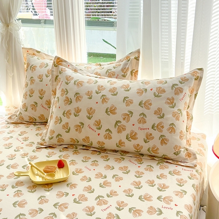 91家纺网 家纺一手货源 找家纺 （总）棉立方家纺 2024新款全棉喷气印花四件套单品系列-枕套