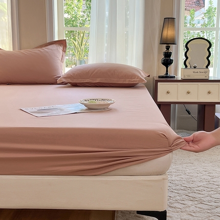 91家纺网 家纺一手货源 找家纺 （总）棉立方家纺 2023新款亲肤全棉纯色单品套件系列-单独床笠