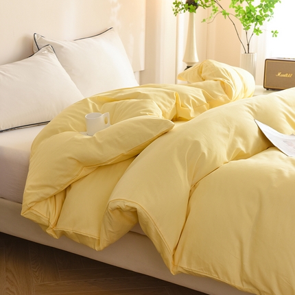 91家纺网 家纺一手货源 找家纺 （总）棉立方家纺 2023新款亲肤全棉纯色单品套件系列-单独被套