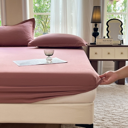 91家纺网 家纺一手货源 找家纺 （总）棉立方家纺 2023新款亲肤全棉纯色单品套件系列-单独床笠