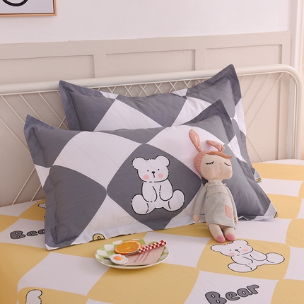 91家纺网 家纺一手货源 找家纺 （总）棉立方家纺 2024新款全棉喷气印花四件套单品系列-枕套