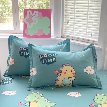 91家纺网 家纺一手货源 找家纺 （总）棉立方家纺 2024新款全棉喷气印花四件套单品系列-枕套