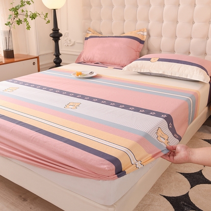 91家纺网 家纺一手货源 找家纺 （总）棉立方家纺 2024年6月新出款式全棉印花四件套单品系列-床笠